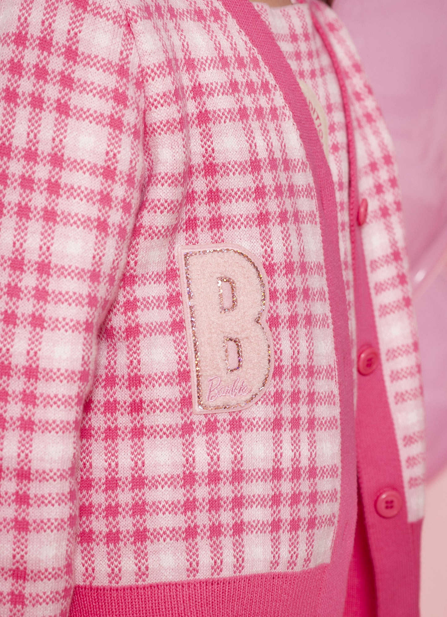 Twin Set Tricot Xadrez Patches Barbie