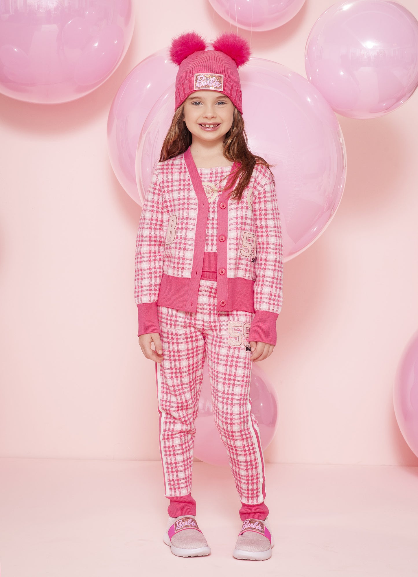 Twin Set Tricot Xadrez Patches Barbie