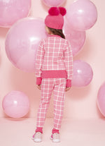 Jogging Tricot Xadrez Patches Barbie