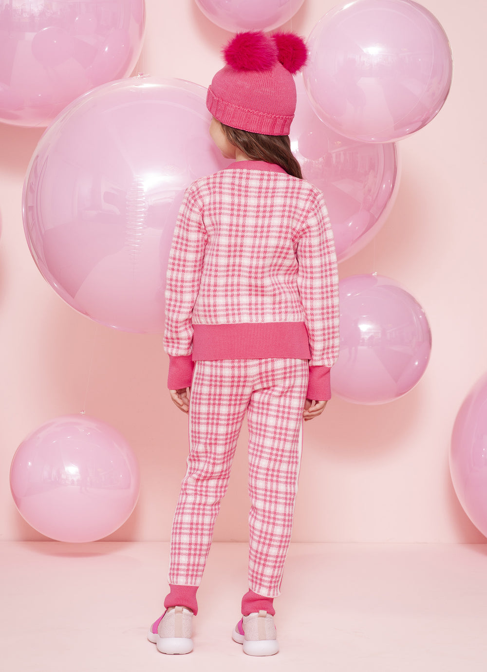 Twin Set Tricot Xadrez Patches Barbie