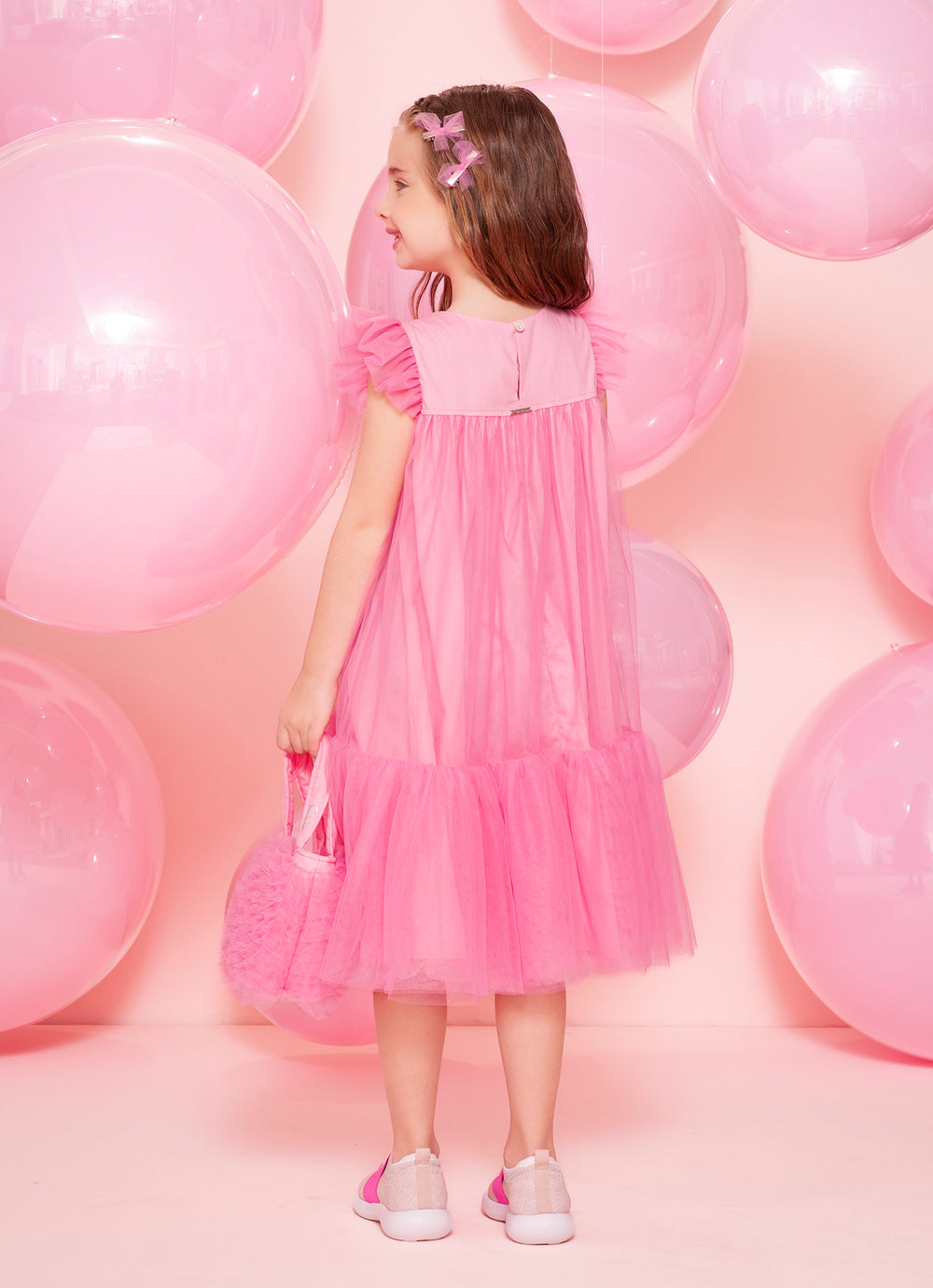 Vestido Tule Patche Barbie