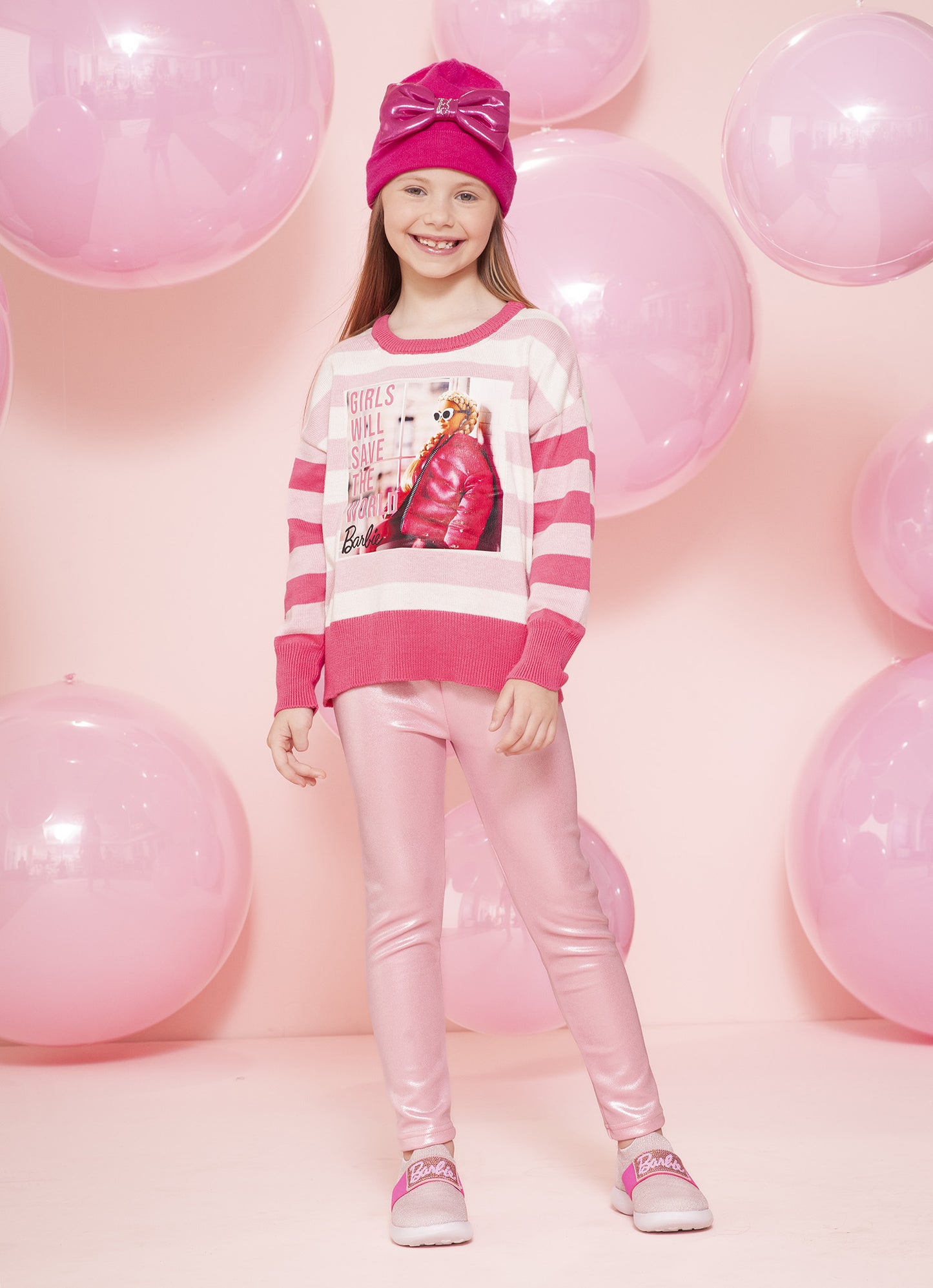 Blusa Tricot Listrada Serigrafia Barbie