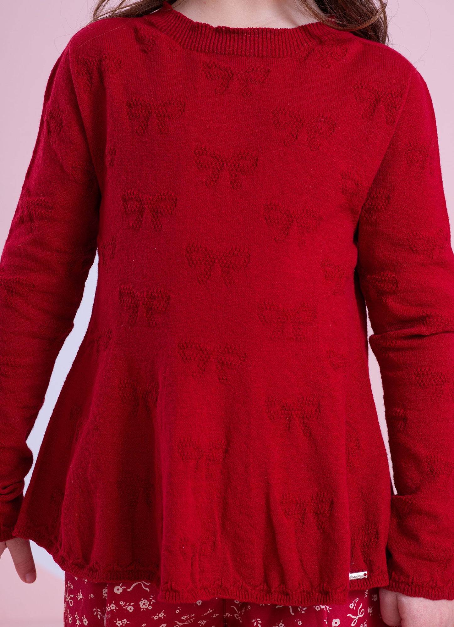 Blusa Tricot Sem Costura Laços Linx