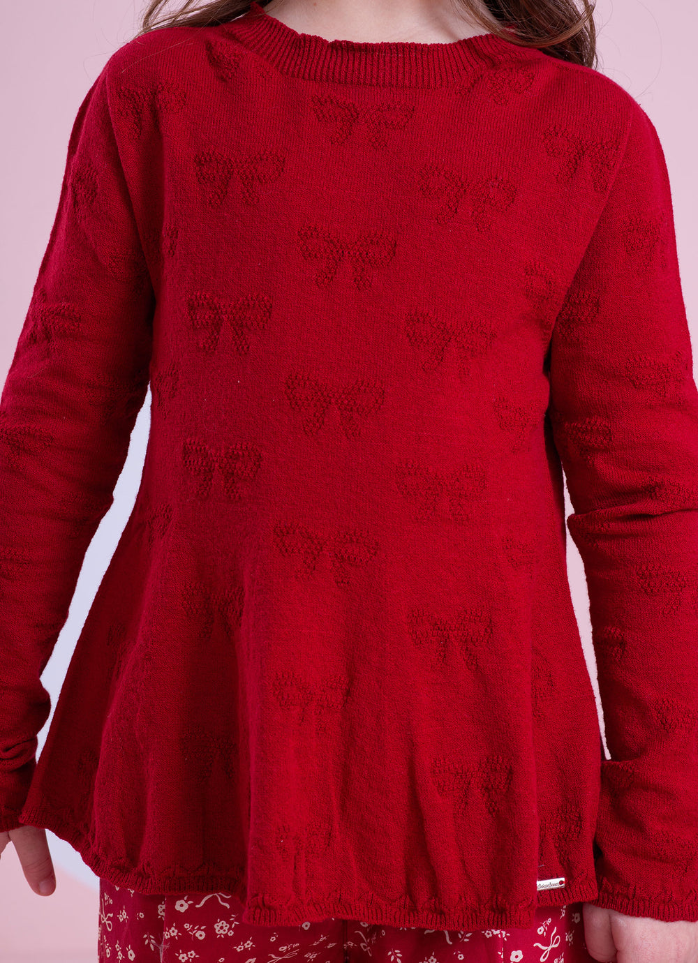 Blusa Tricot Sem Costura Laços Linx