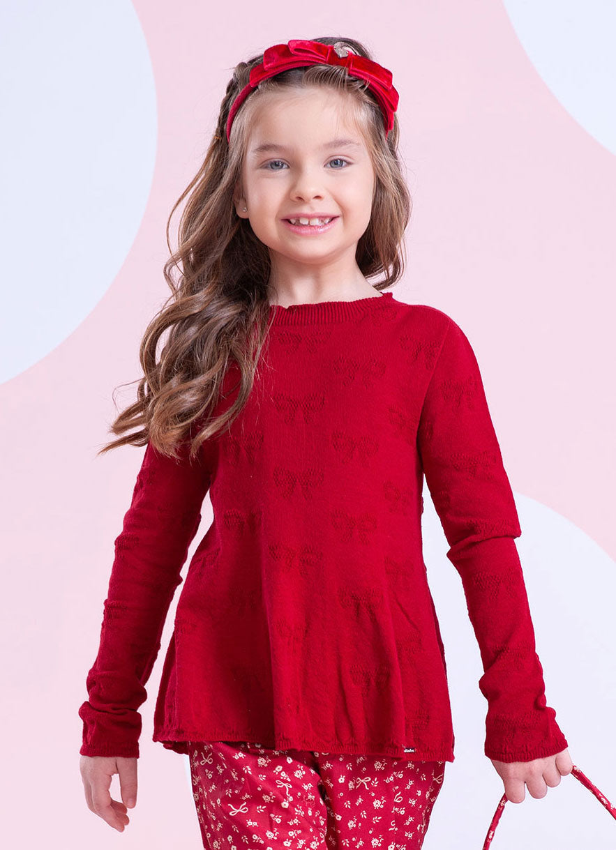 Blusa Tricot Sem Costura Laços Linx