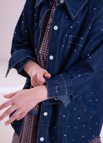 Camisa Jeans Fino Cristais