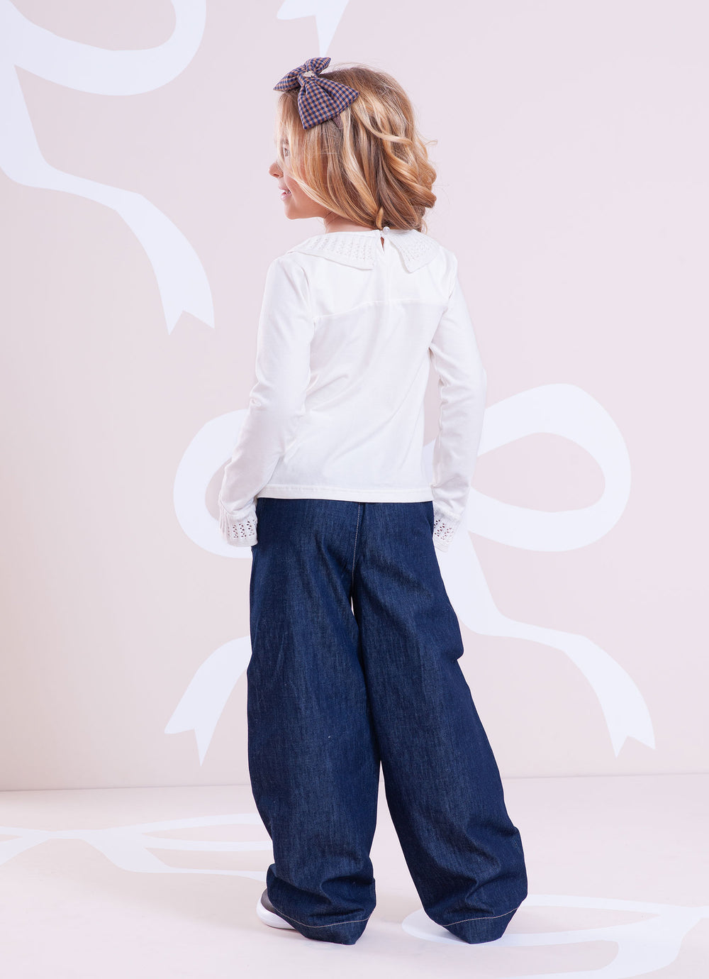 Calça Reta Jeans Cristais