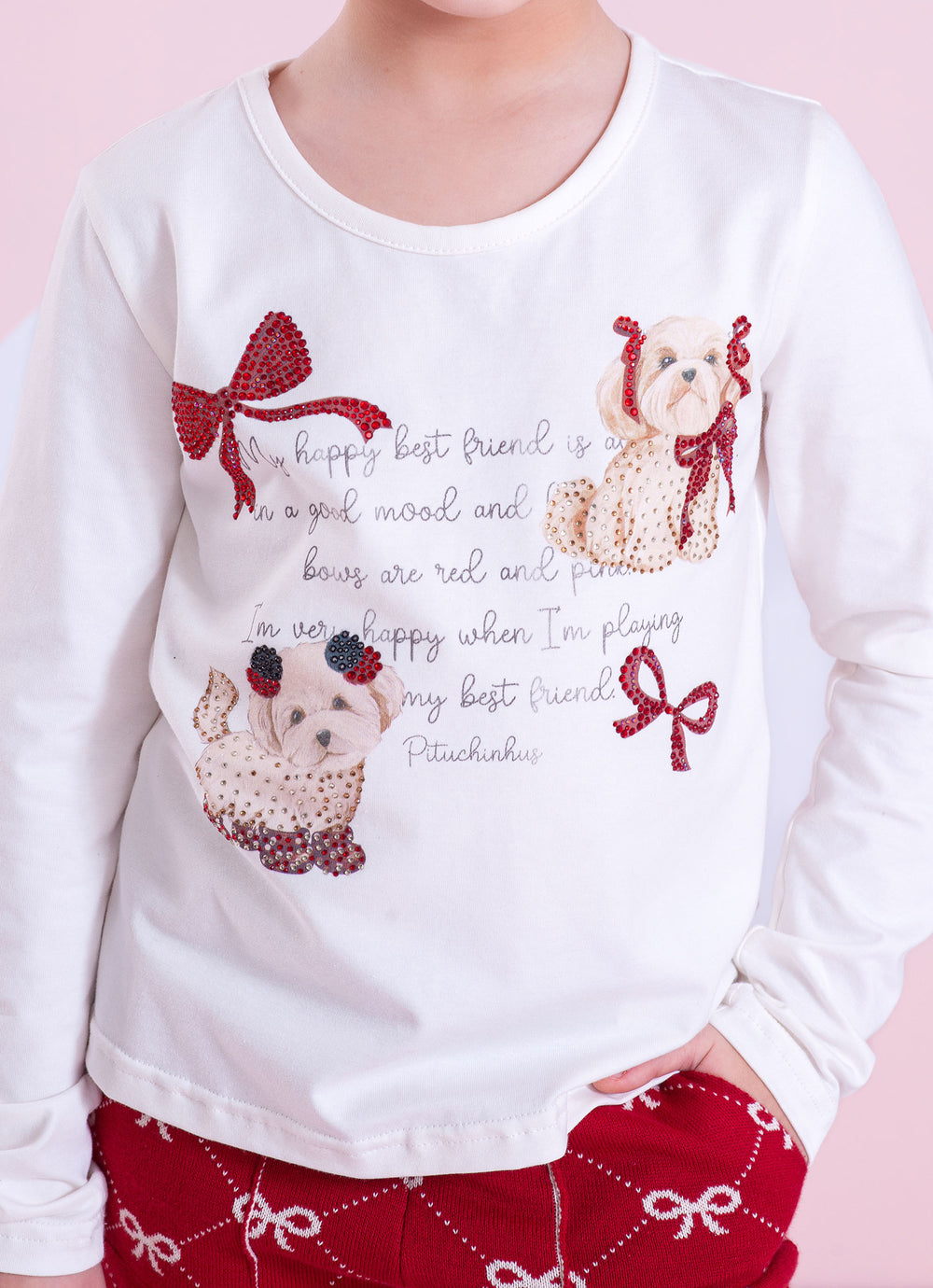 Blusa Cotton Serigrafia Best Friends Cristal