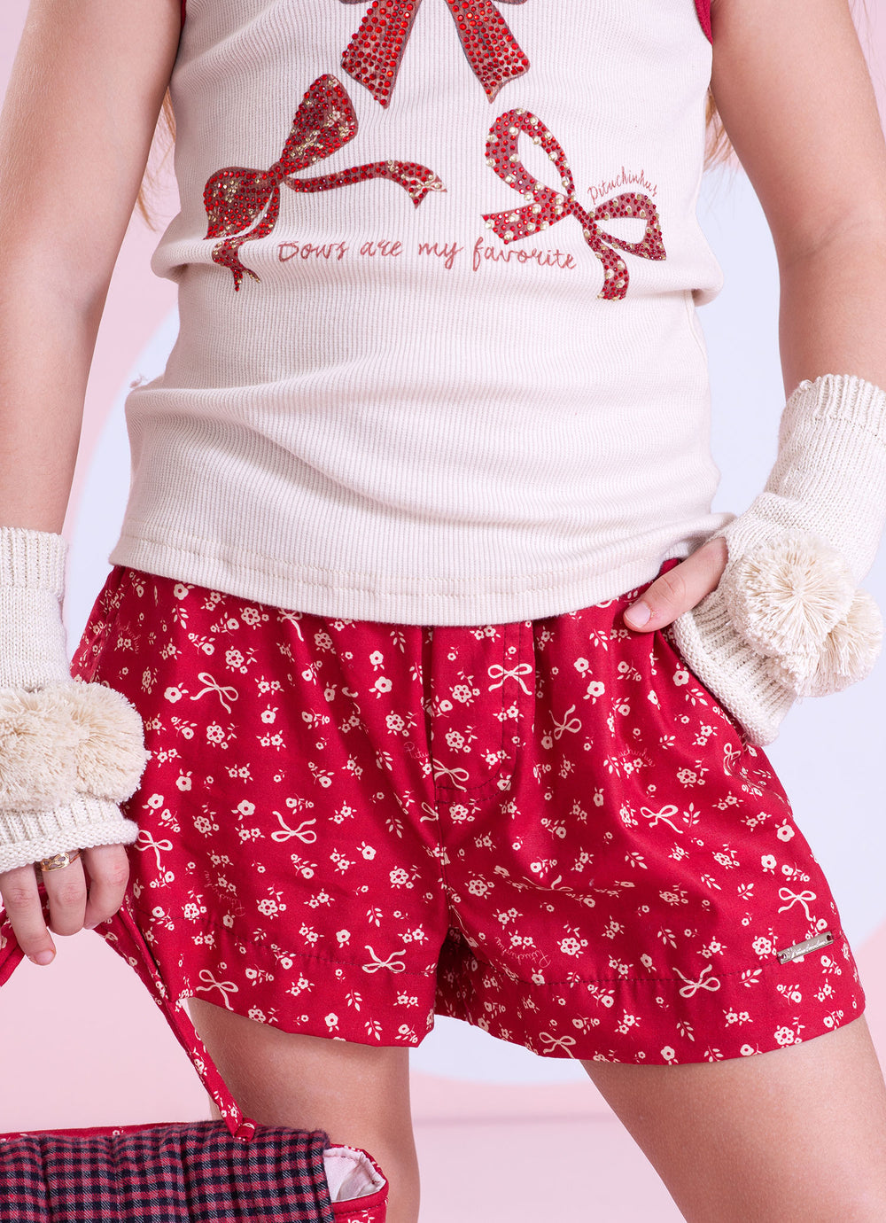 Conjunto Regata Rib Laços Cristal Flores