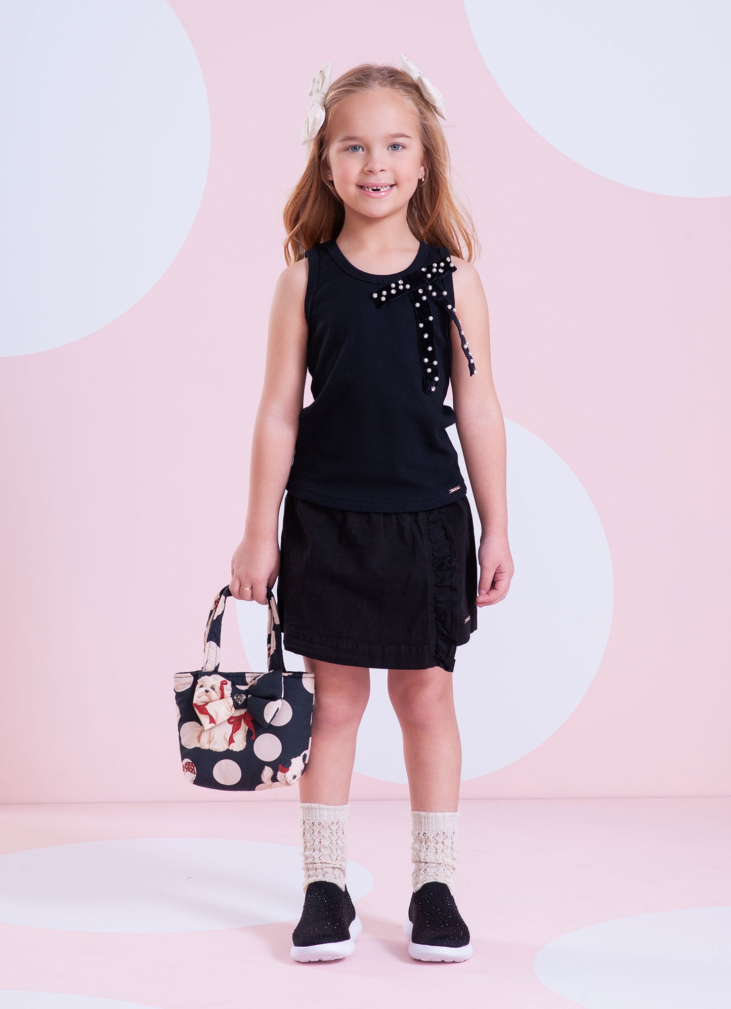 Bolsa Puffer Estampa Laço