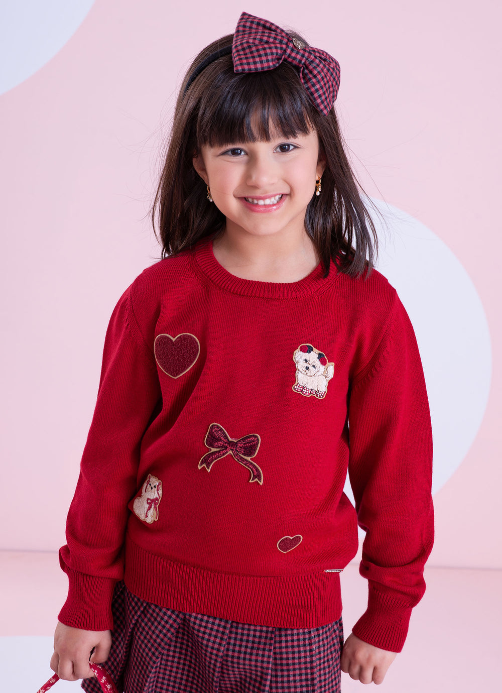 Blusa Tricot Patches Cachorrinhos