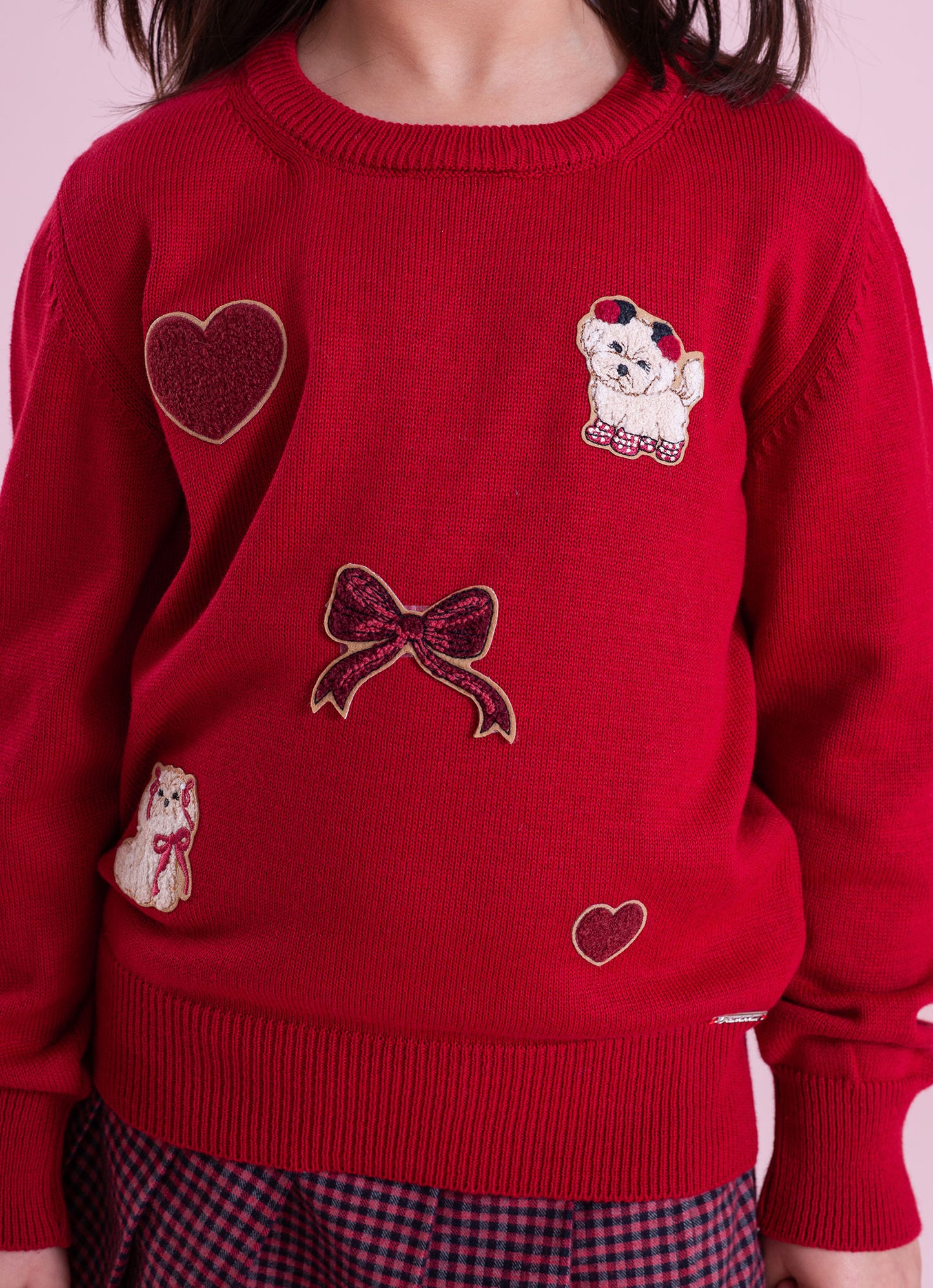 Blusa Tricot Patches Cachorrinhos