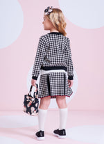 Casaqueto Tricot Xadrez Bordados