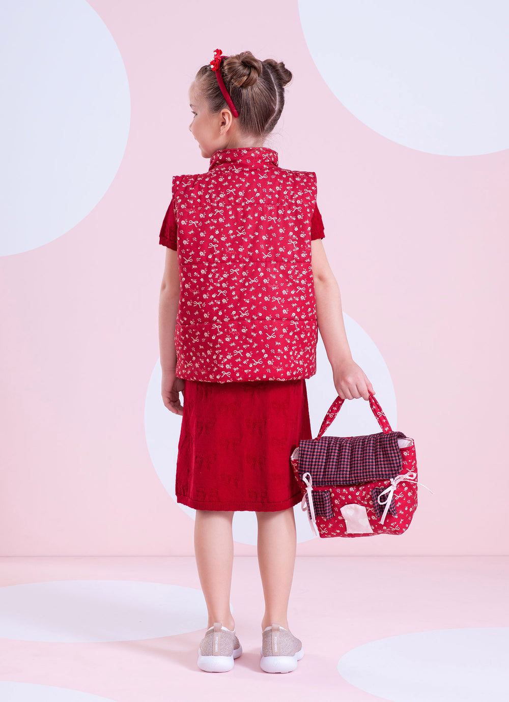 Colete Puffer Algodão Mini Flores