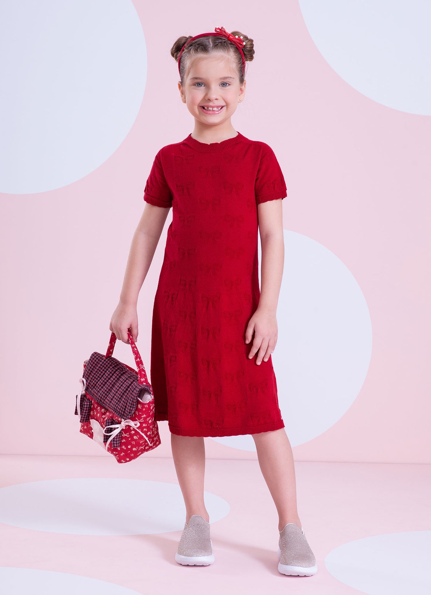 Vestido Tricot Sem Costura Laços Linx