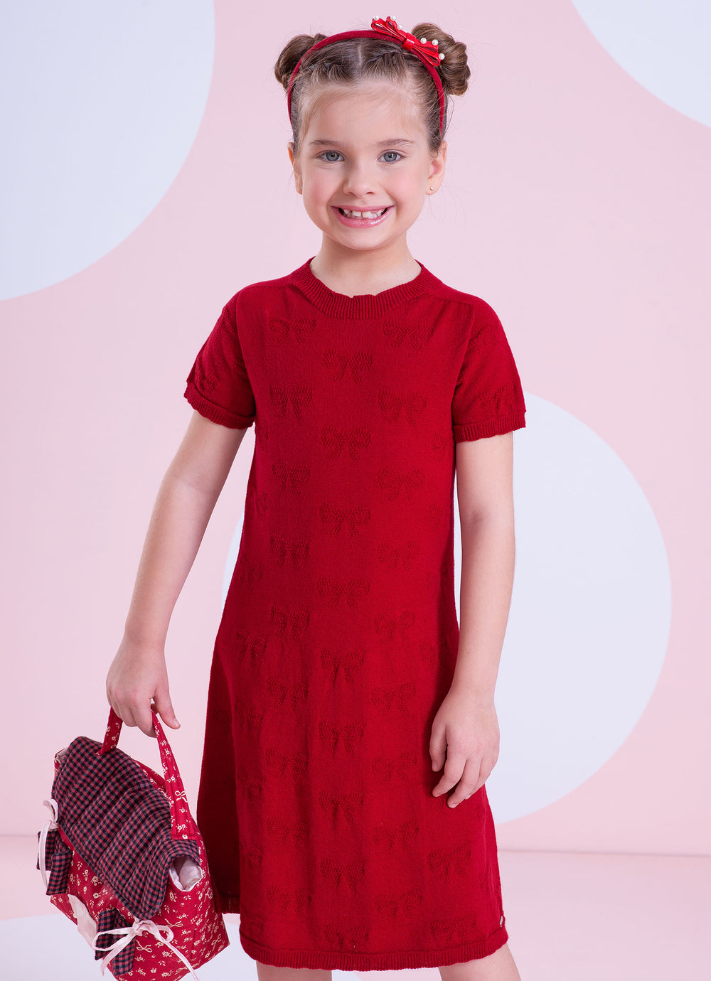 Vestido Tricot Sem Costura Laços Linx