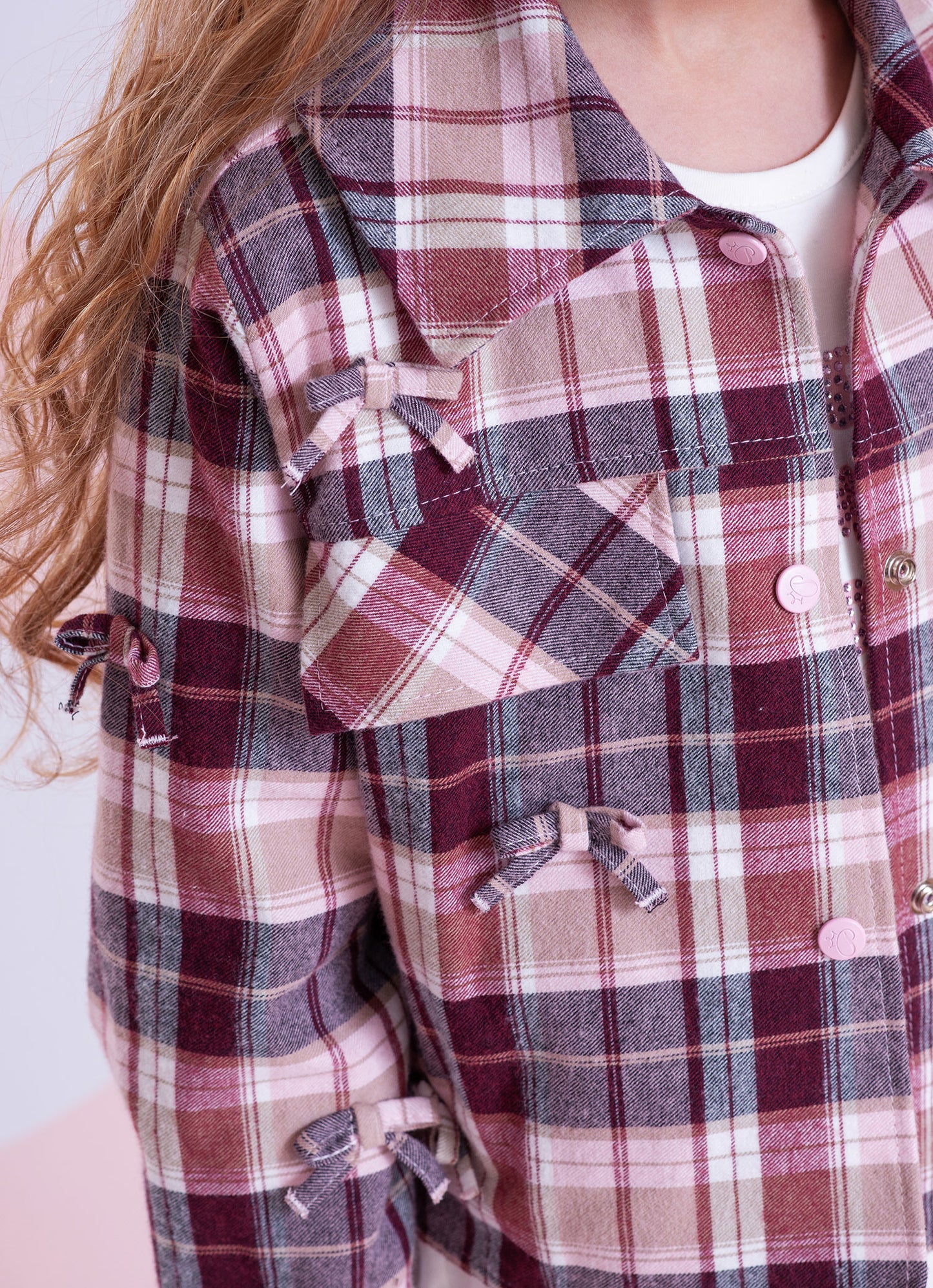 Camisa Xadrez Multi Laçinhos Aplicados