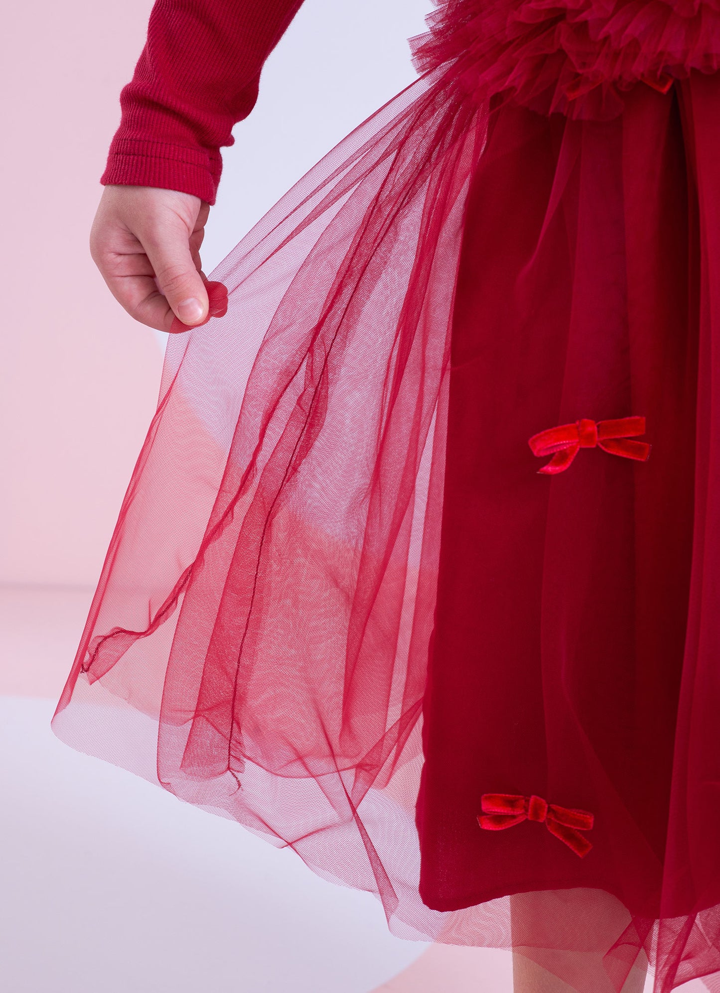 Saia Short Tule Laçinhos Veludo