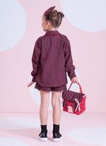 Maxi Camisa Xadrez Patche Cachorrinho