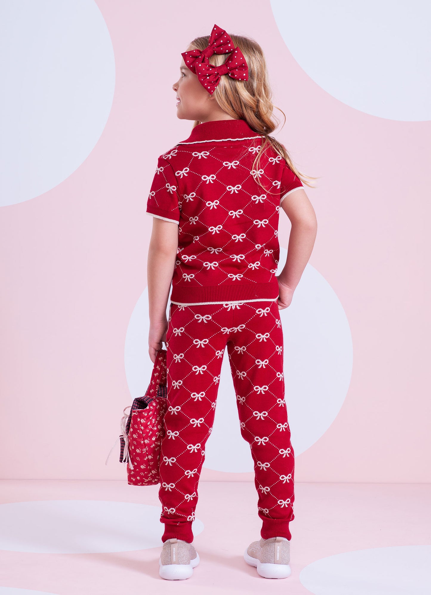 Blusa Tricot Gola Polo Mini Laços