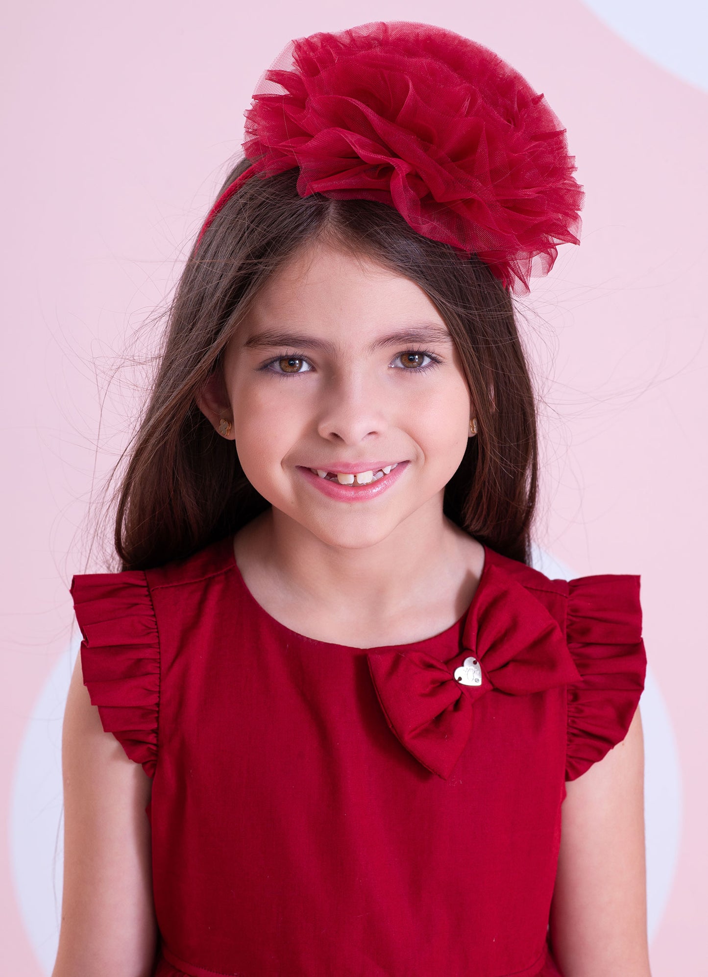 Vestido Festa Tricoline Saia Tule Fru Fru