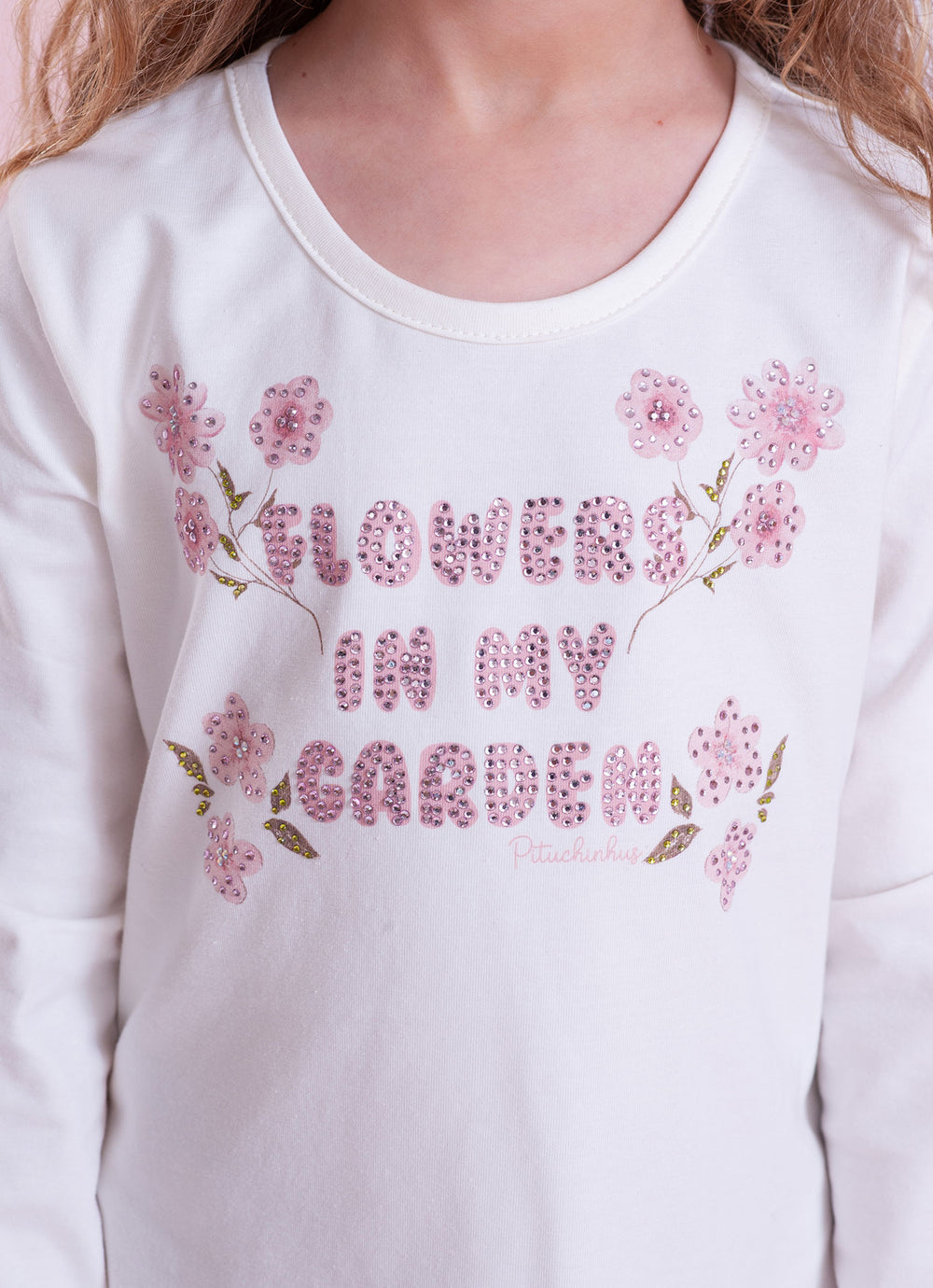 Blusa Cotton Flowers Babado