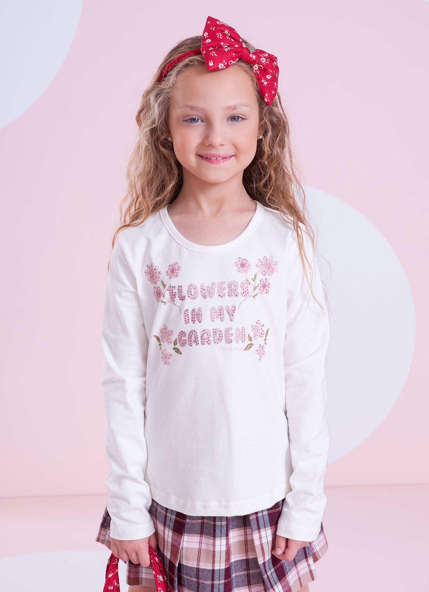 Blusa Cotton Flowers Babado