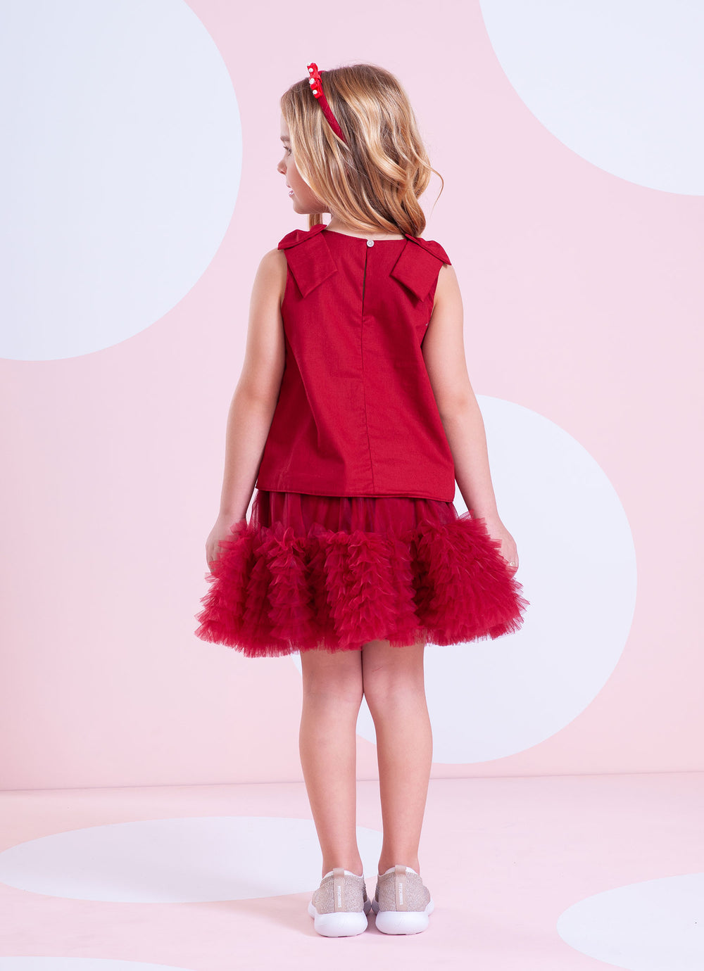 Blusa Tricoline Laços Ombros Bordados