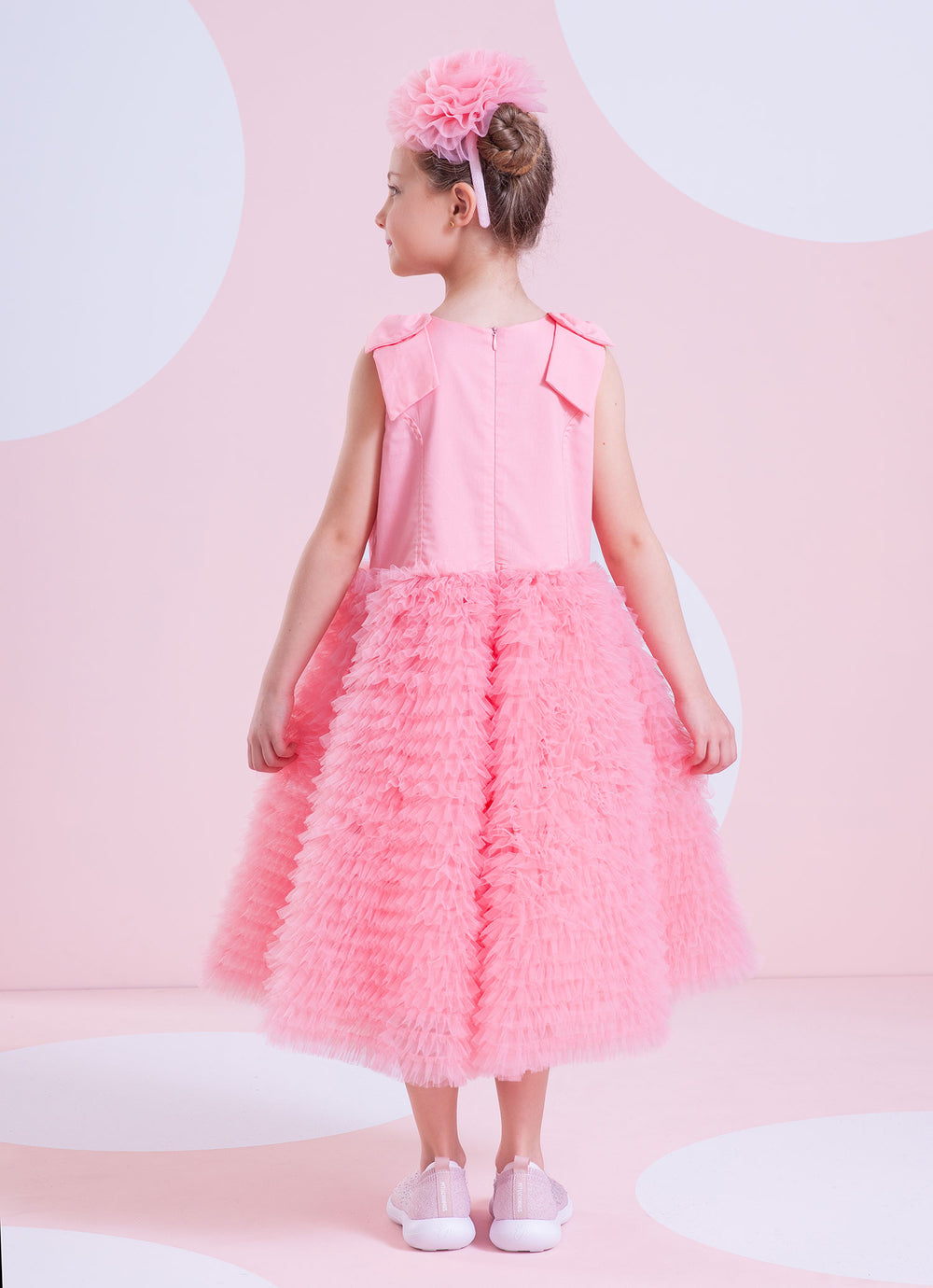 Vestido Festa Saia Tule Maxi Laço
