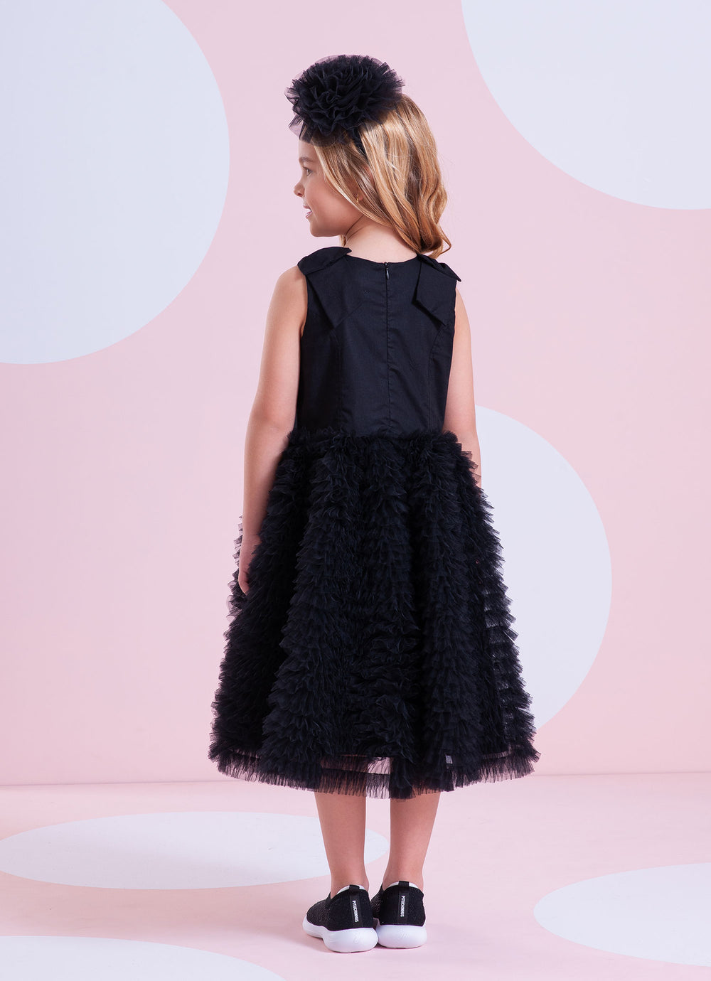Vestido Festa Saia Tule Maxi Laço