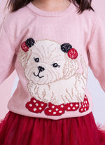 Blusa Tricot Cachorrinho Pompom Cristal