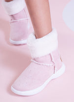 Bota Camurça Pele Cristais