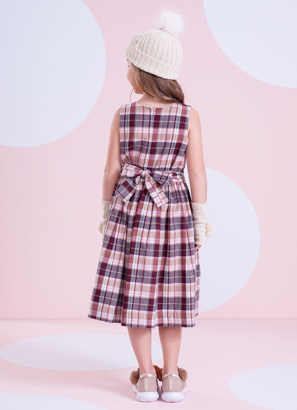 Vestido Xadrez Clássico Com Cinto