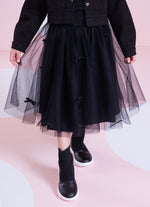 Saia Short Tule Laçinhos Veludo