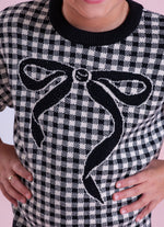 Blusa Tricot Xandrez Laço Cristal