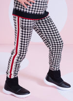 Jogging Tricot Xadrez Listras Lateral