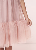 Vestido Tule Princesa Bordados Pérolas e Cristais