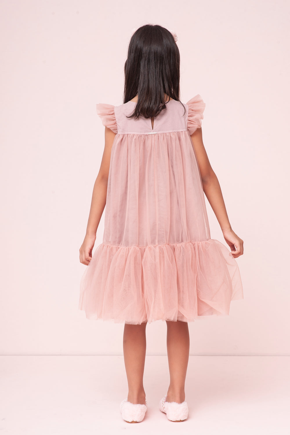Vestido Tule Princesa Bordados Pérolas e Cristais
