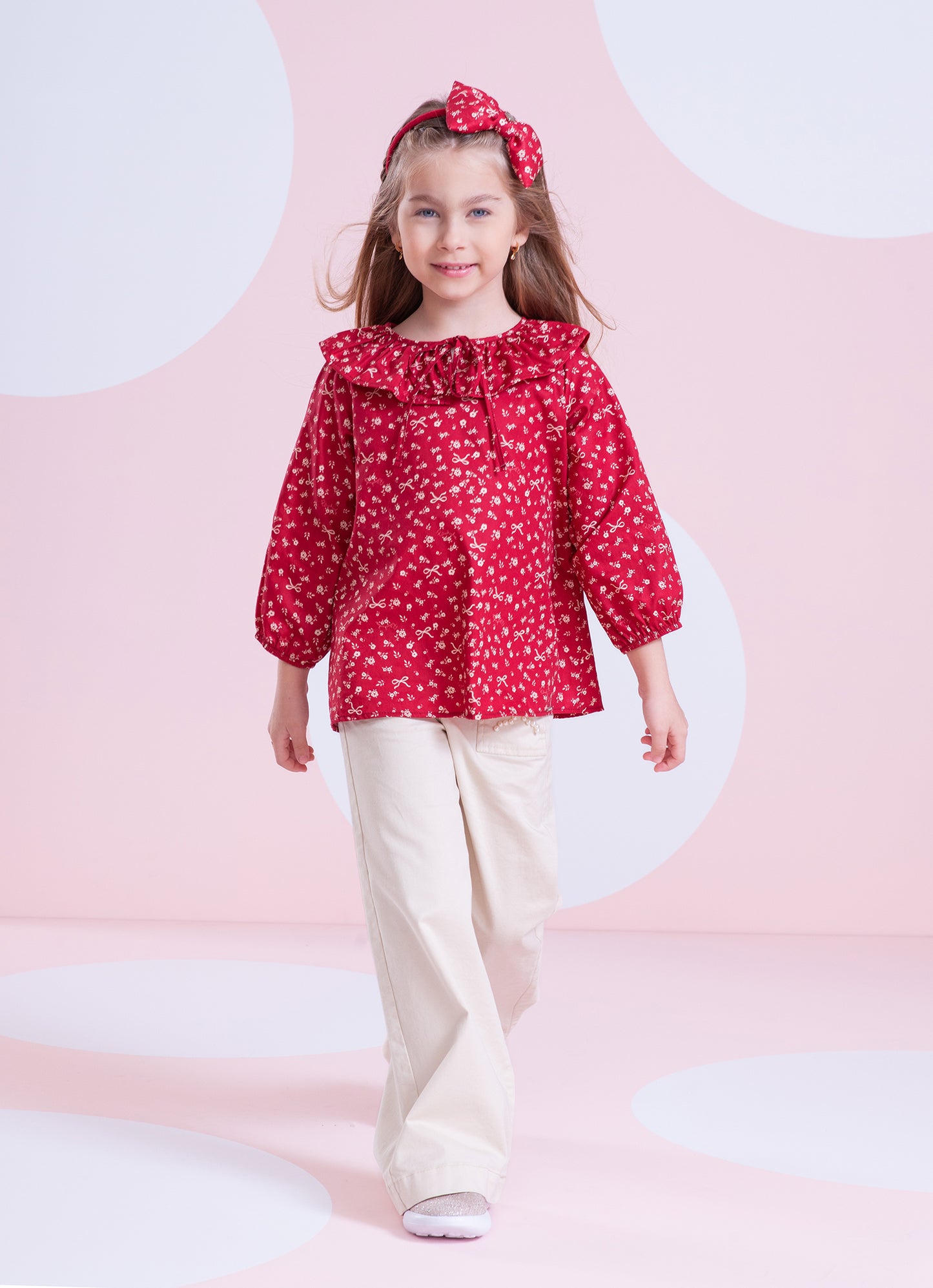 Blusa Algodão Mini Flores Gola