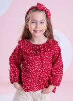 Blusa Algodão Mini Flores Gola