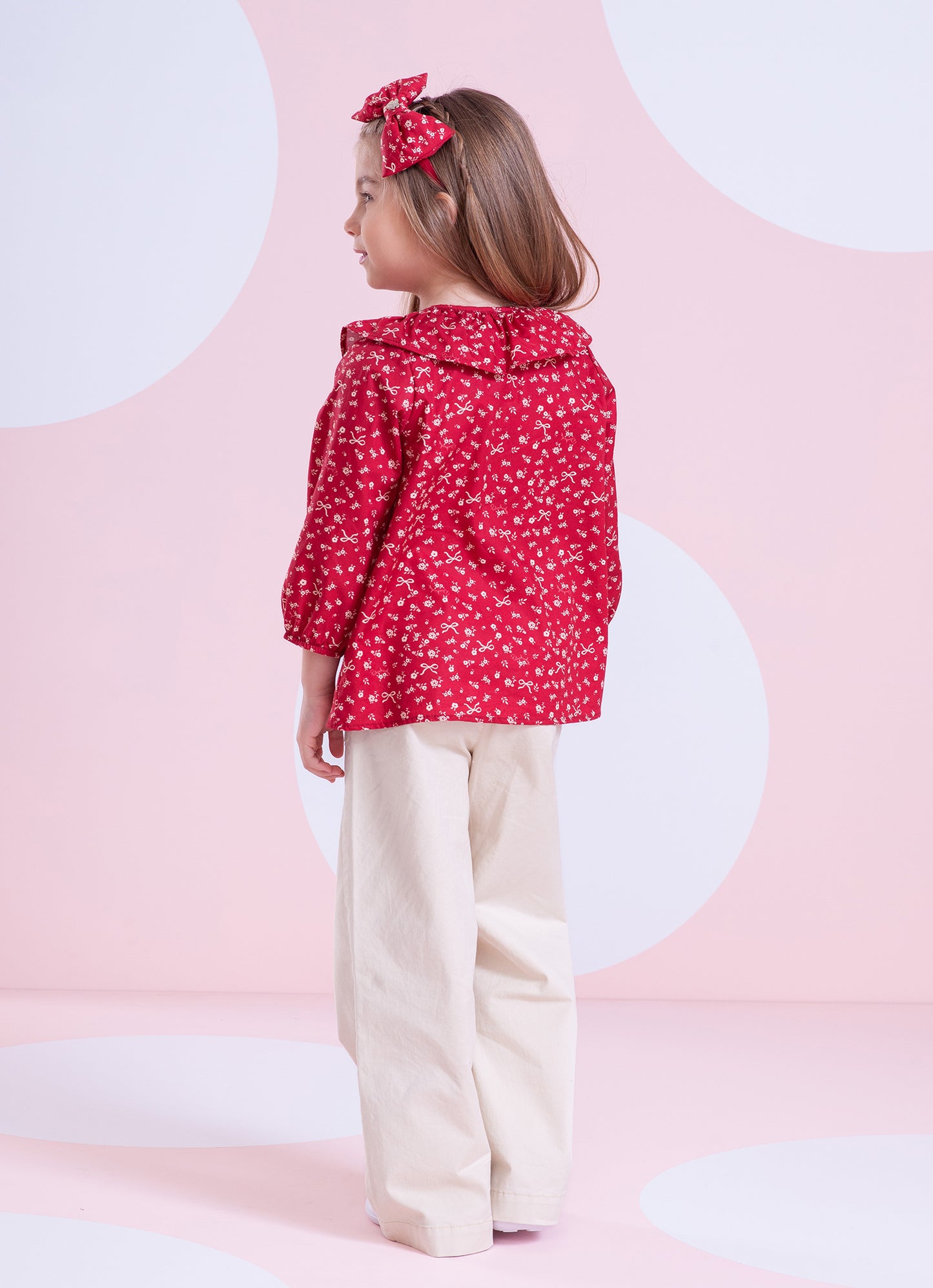 Blusa Algodão Mini Flores Gola