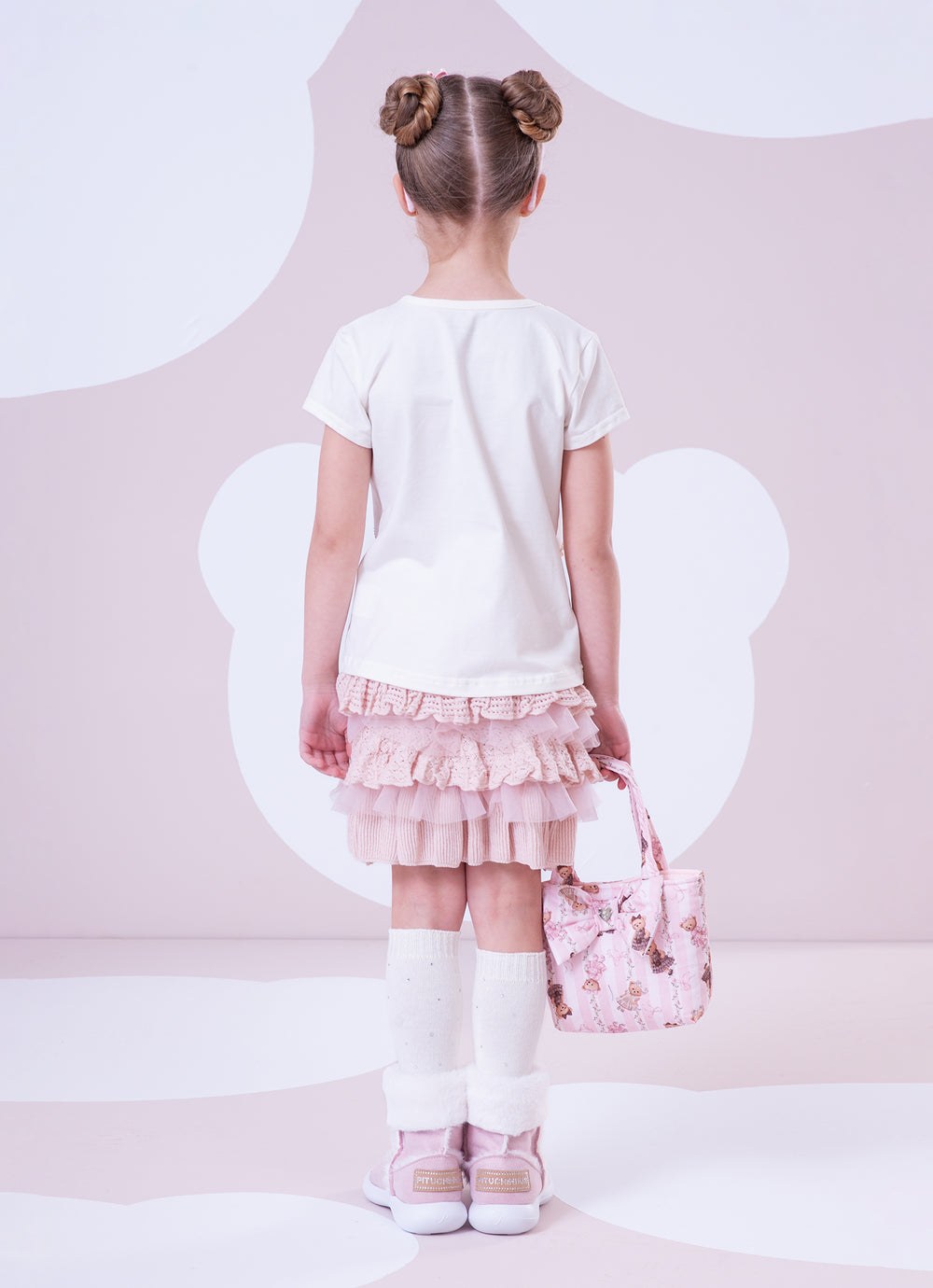 Blusa Cotton Laços Cristal e Pérolas