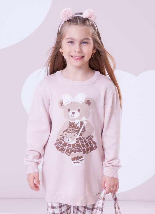 Maxi Blusa Tricot Ursinha Cristal