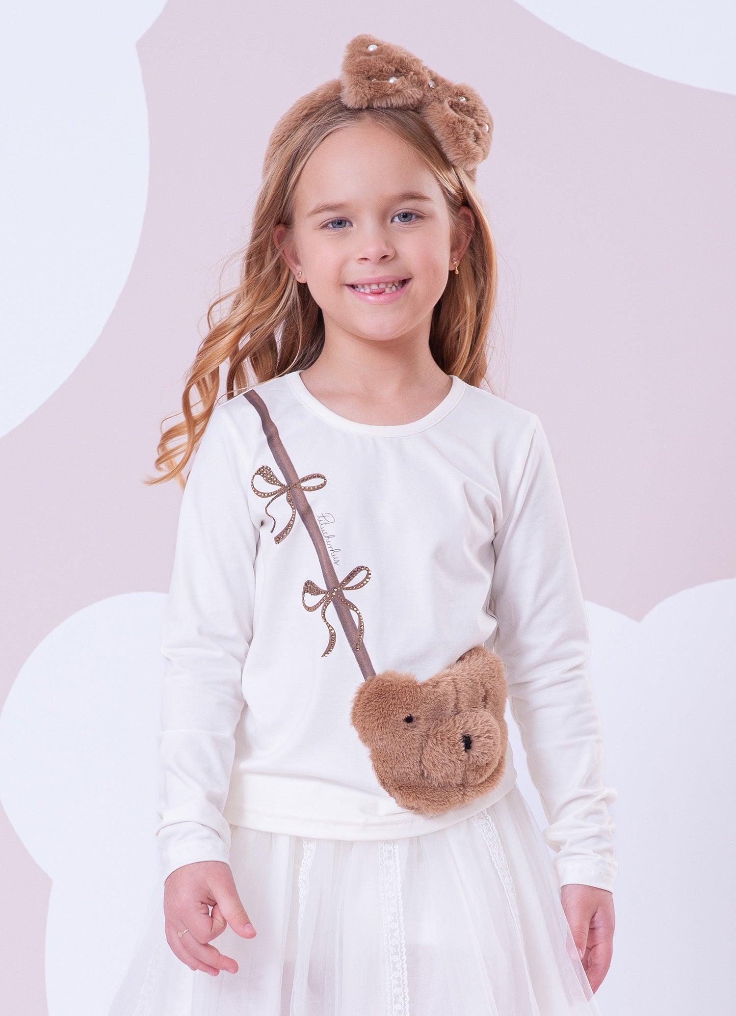 Blusa Cotton Bolsa Rosto Ursinha