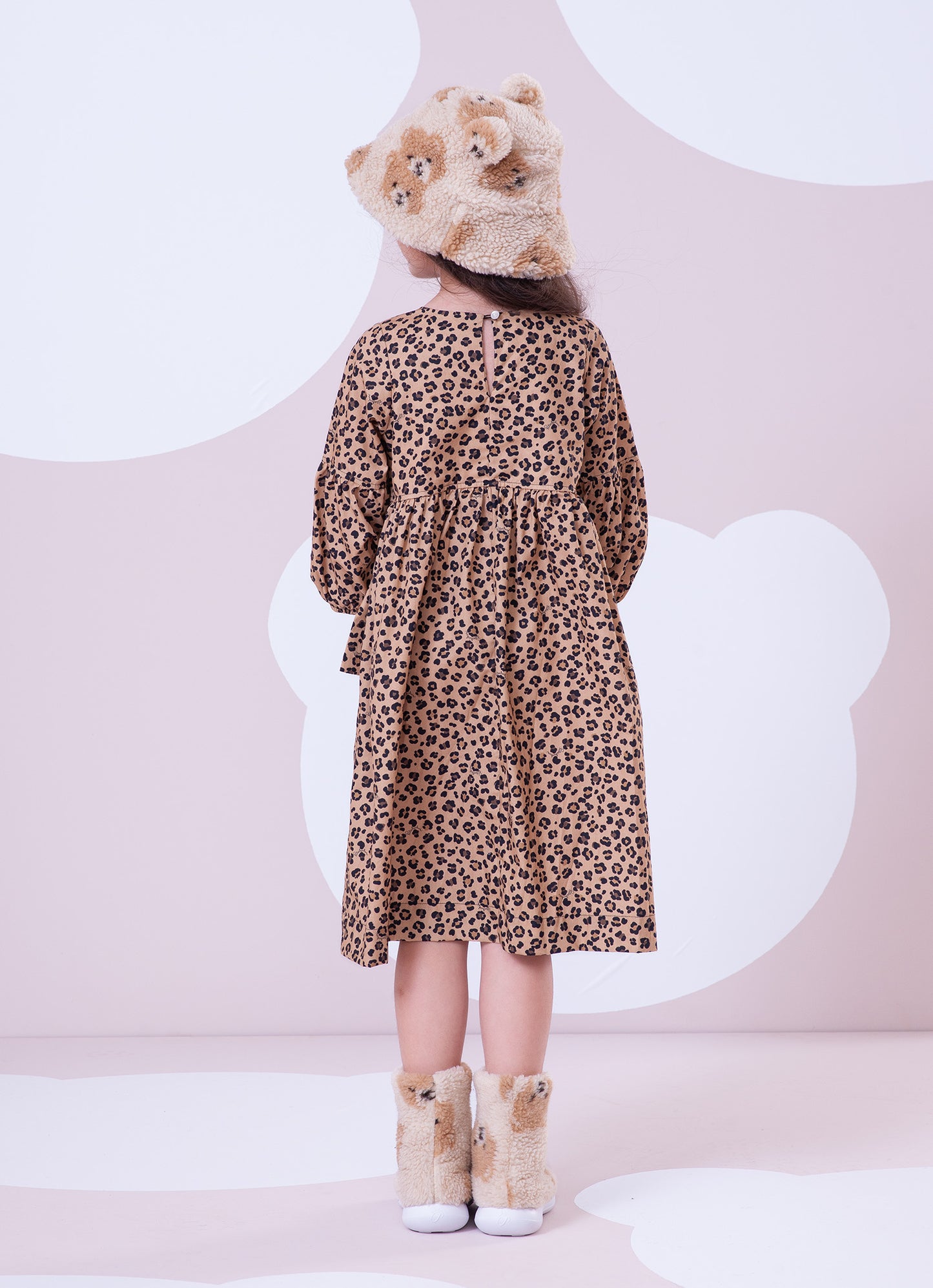Vestido Algodão Estampa Onçinha Laço