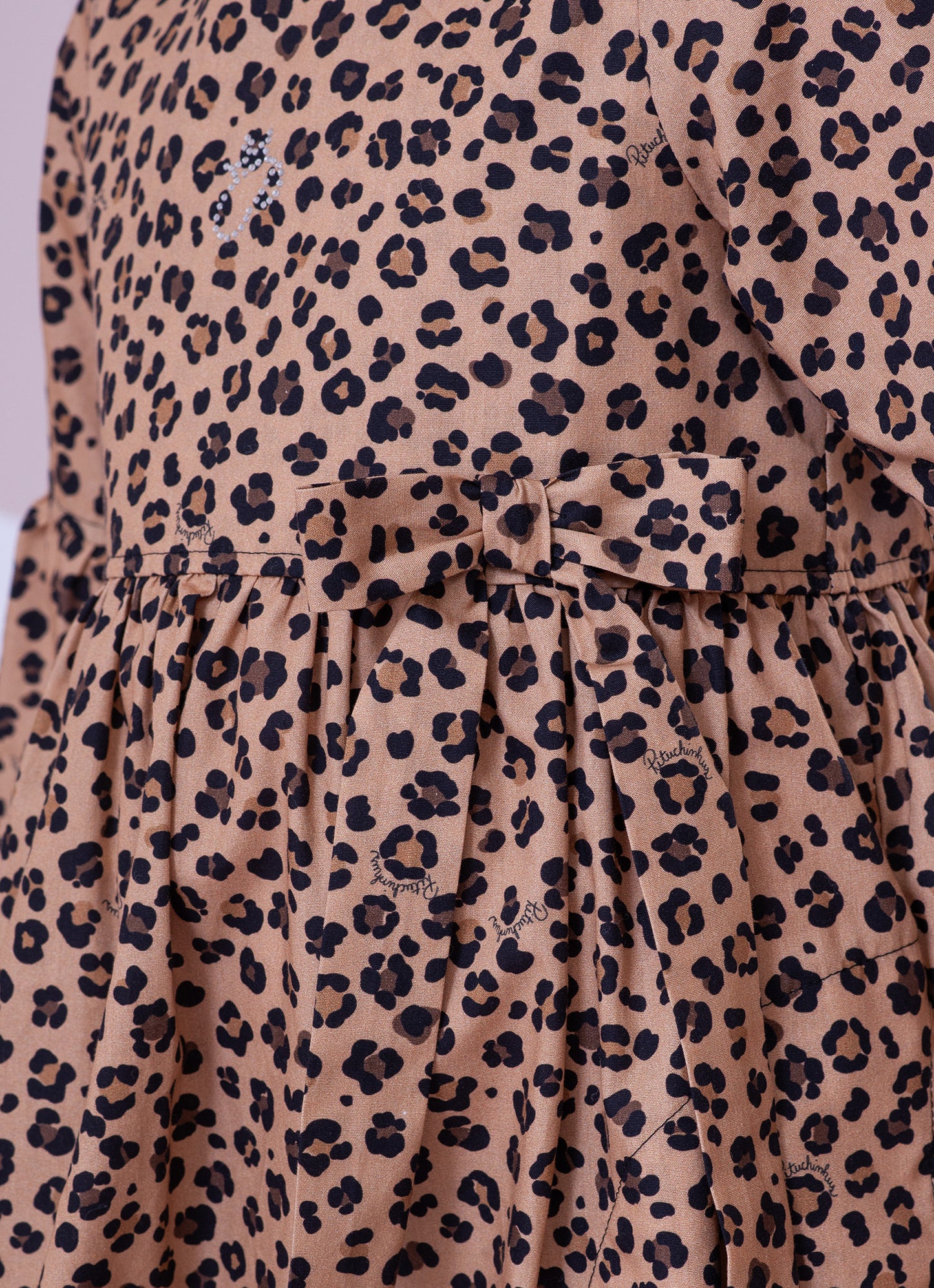 Vestido Algodão Estampa Onçinha Laço