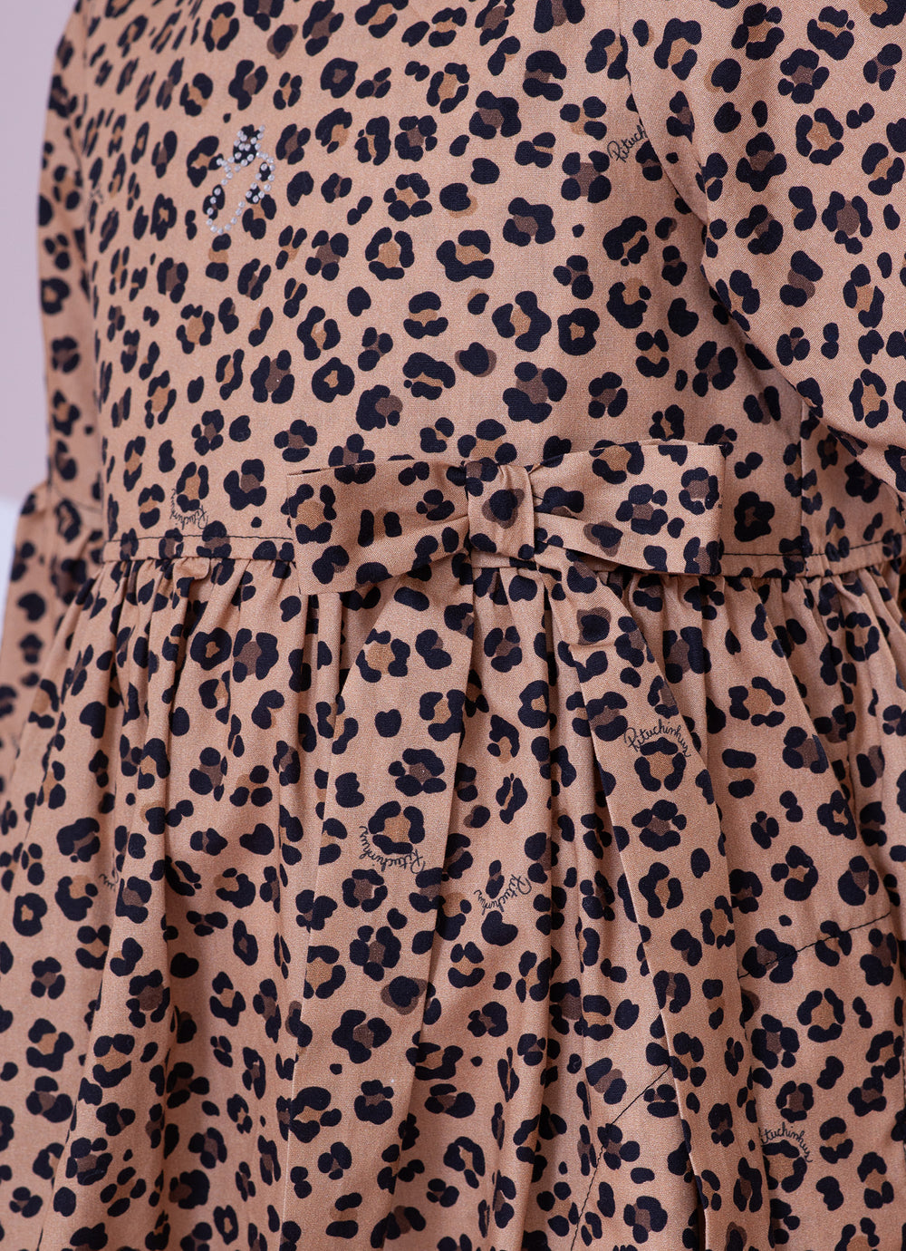 Vestido Algodão Estampa Onçinha Laço