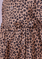 Vestido Algodão Estampa Onçinha Laço