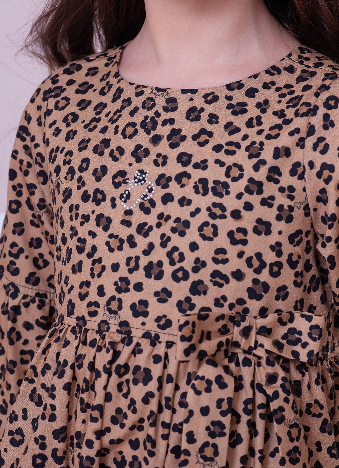 Vestido Algodão Estampa Onçinha Laço