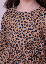 Vestido Algodão Estampa Onçinha Laço